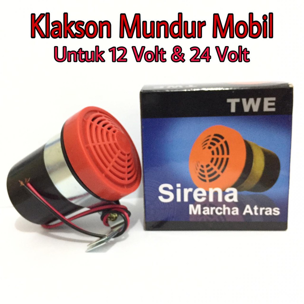 Klakson Mundur Atret - Alarm Sirine Mundur - Back Buzzer Mobil &amp; Truk Universal 12 - 24 Volt Premium