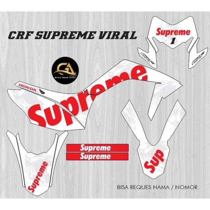 DECAL STIKER HONDA CRF SUPREME SULTAN BAHAN DOFF/HOLOGRAM