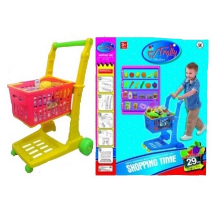 PROMO MAINAN ANAK EDUKASI KERANJANG TROLLY BELANJA SUPERMARKET MEGAMART SATU SET TERMURAH 140 MESIN KASIR MAINAN-TROLLY 1055