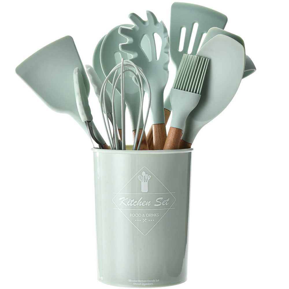 Set Alat Masak Spatula Silicon Silikon Peralatan Dapur Perlengkapan Cooking Kitchen Berkualitas