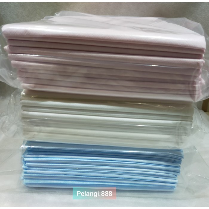 Disposable bed sheet Anti Air &amp; Minyak uk. 80cm x 180cm Alas sprei Hotel Rumah Sakit salon Reflexi