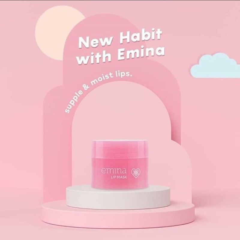 `ღ´ PHINKL `ღ´ ╰☆☆ 𝔢мιℕά ☆☆╮ emina lip mask masker bibir lembut pelembab lips kering pecah