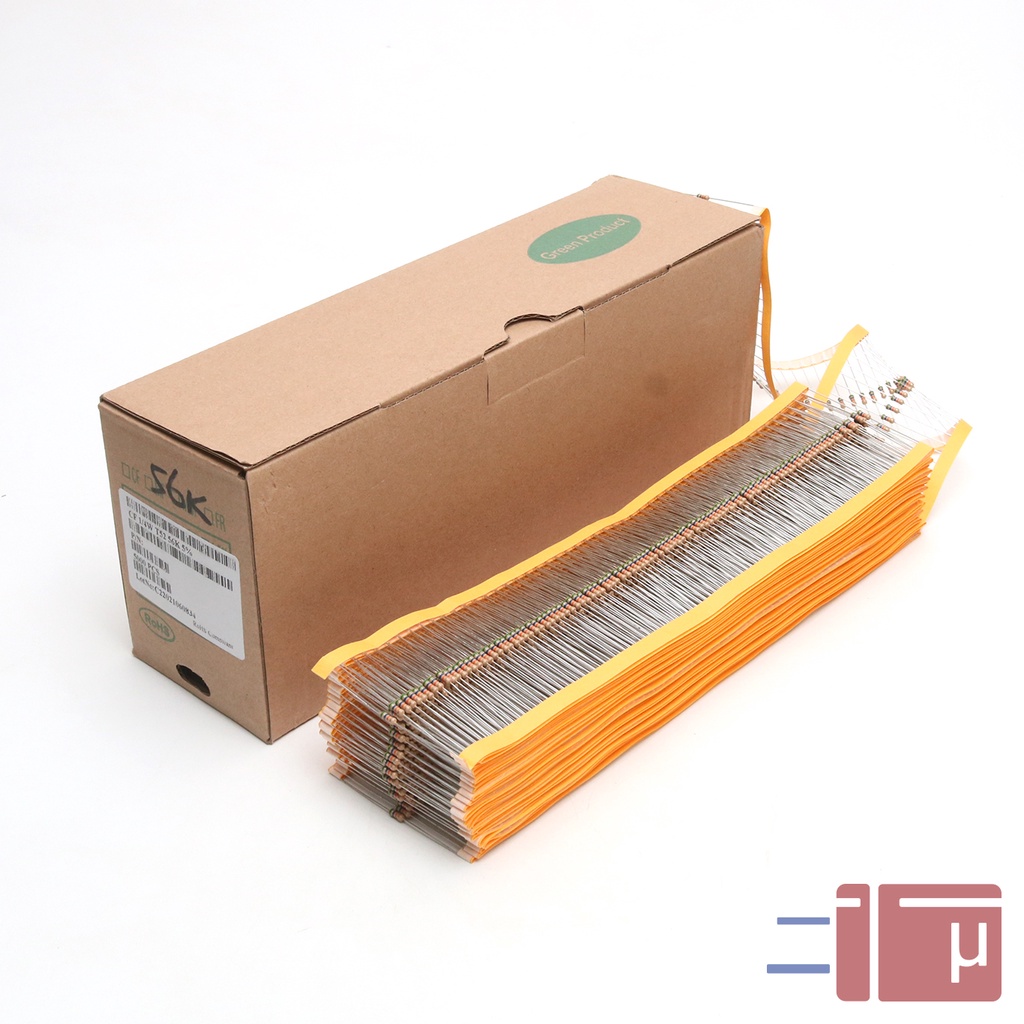 X10 Resistor 56K 1/4W Karbon 5% Taiwan Kaki Tembaga