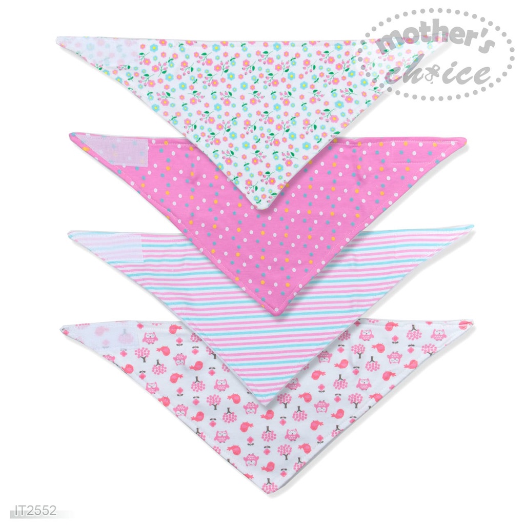 MOTHER'S CHOICE BABEROS BANDANA BIB 4'S FLOWER IT2552 / CELEMEK BAYI