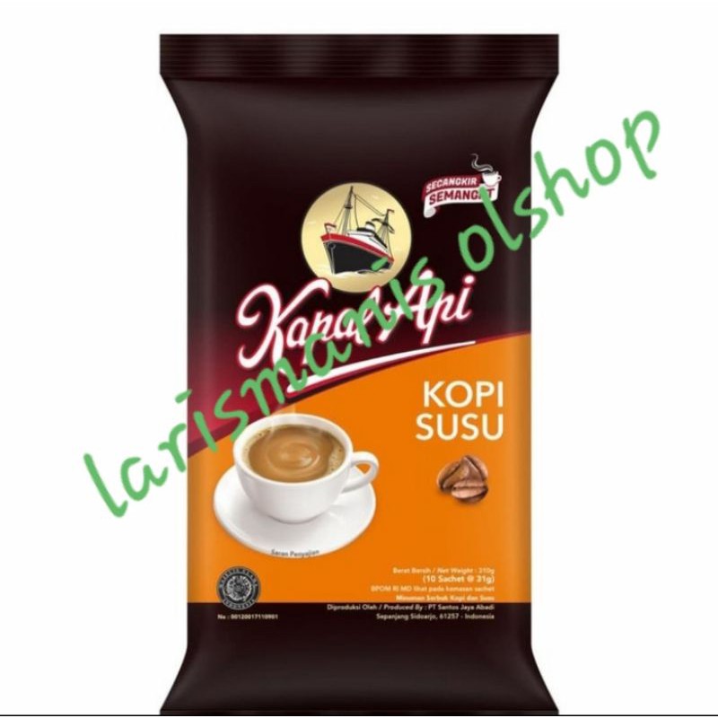 

Kopi kapal api susu isi 10 sachet
