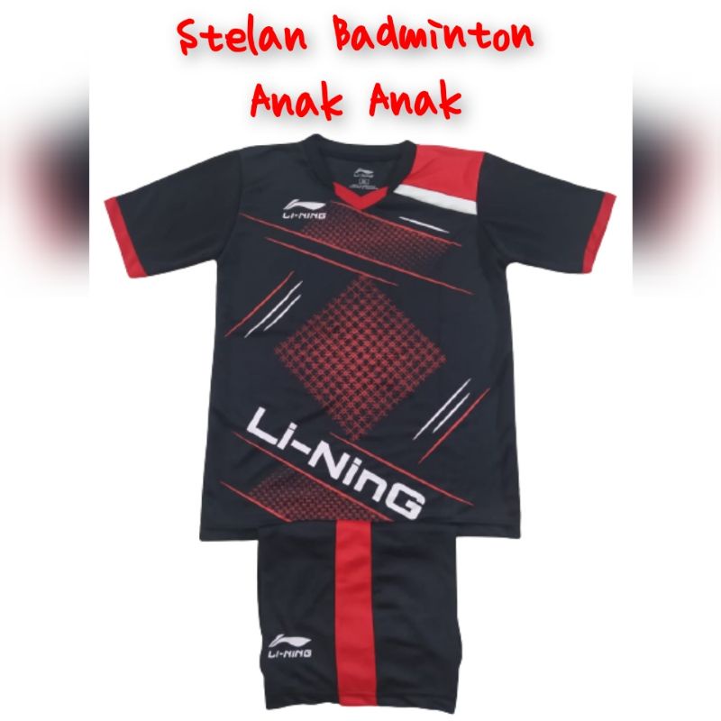 Stelan kaos badminton anak anak usia 6 thn -13 tahun