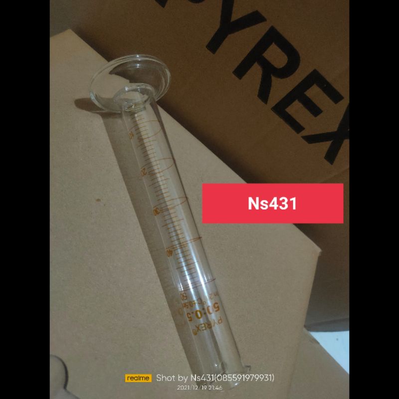 measuring cylinder 50ml pyrex / gelas ukur 50 ml pyrex