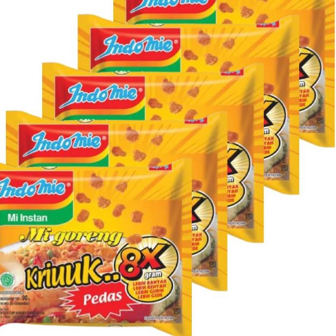 

BIG SALE PAKET 5 PCS Indomie Goreng Kriuuk.. 8x Lebih Banyak, Lebih Renyah, Lebih Gurih, Lebih Gede