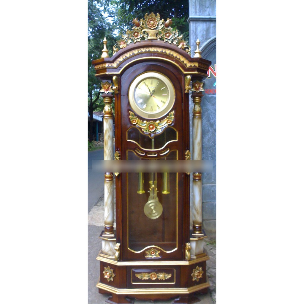 Lemari / Almari Jam Hias Jati Mebel Jepara