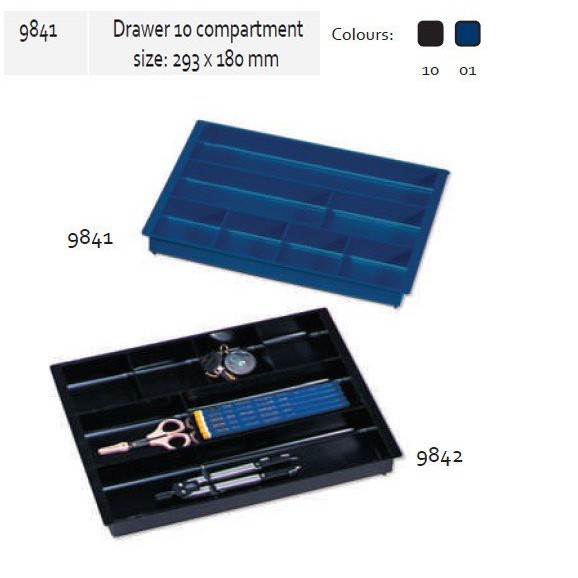 Drawer organizer bantex 10 compartment no ref 9841.