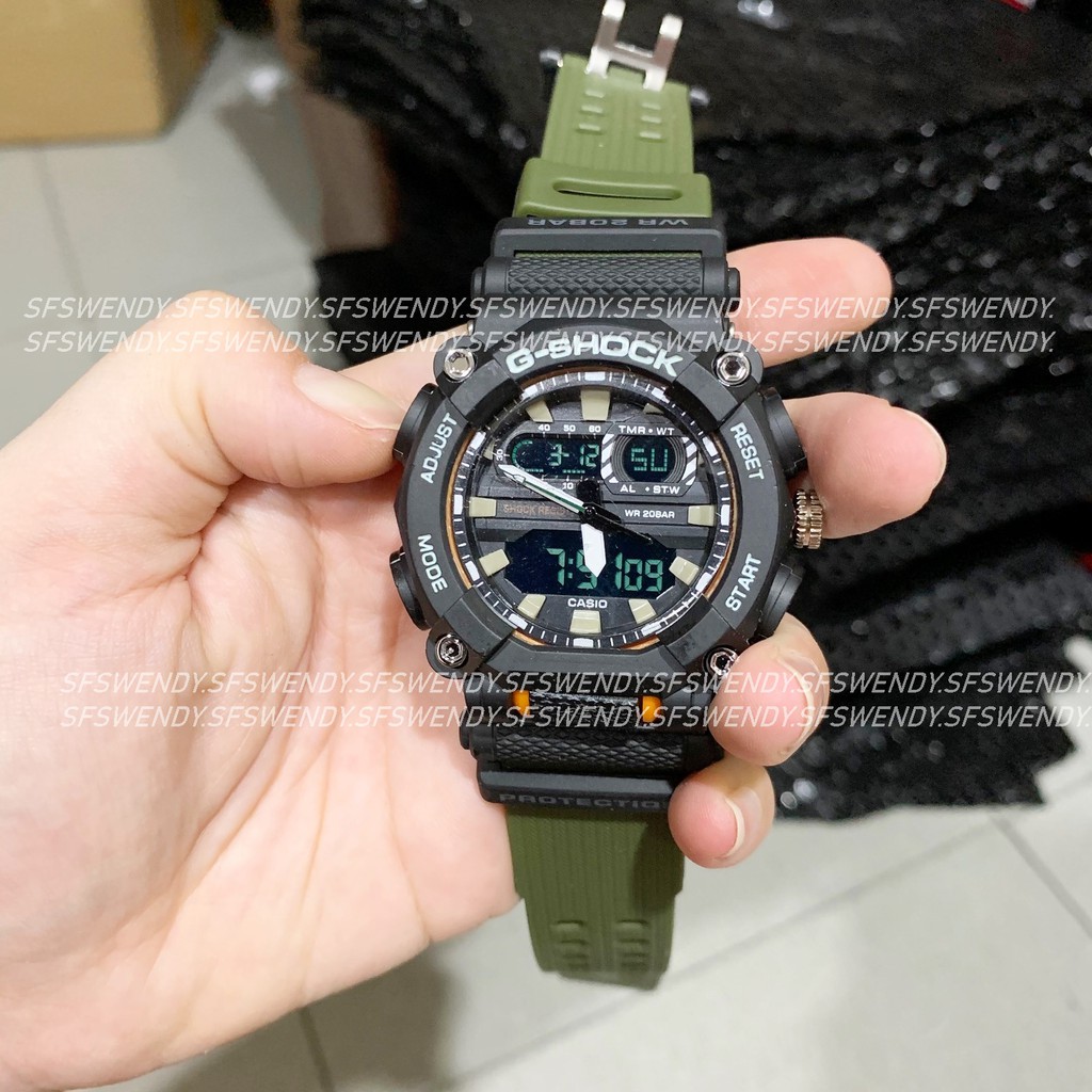 MODEL TERBARU !!! GA-900 Hitam Hijau Cream Kuning Army Jam tangan digital pria anti air