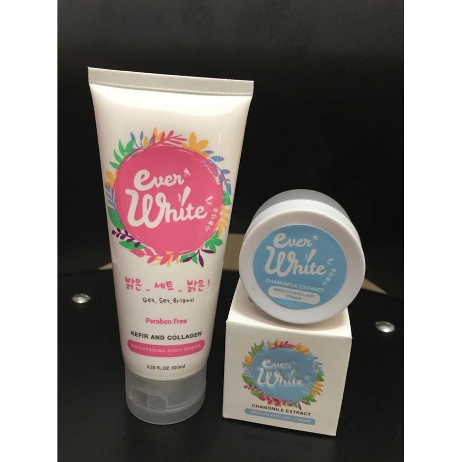 [COD] Paket  Everwhite 2in1 Pink (Badan) + Blue (Ketiak)  Instant Brightening Body Cream I BPOM 100% ORIGINAL