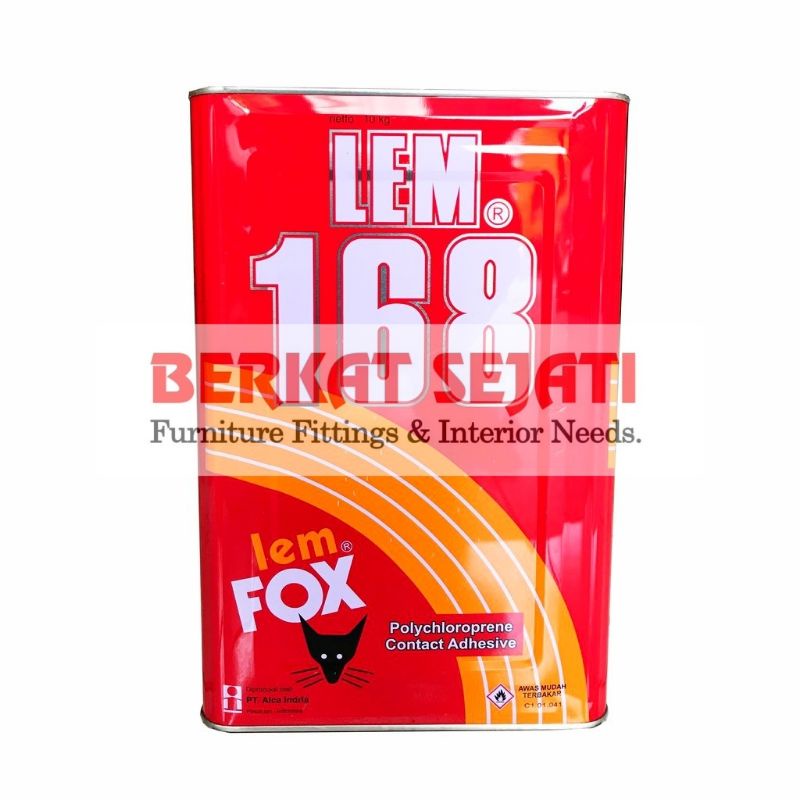 Jual Lem Kuning Fox 168 Polos Merah 10kg 10 Kg Blek Lem Hpl Vinyl Kayu