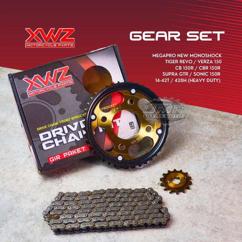 Jual GEAR GIR SET GIR PAKET MEGAPRO NEW MONOSHOCK CB150R CBR150R VERZA