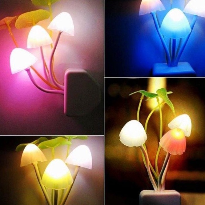 Lampu Tidur LED Sensor Cahaya Lampu Jamur Lampu Avatar Lampu Tidur Lampu Tidur Aesthetic Lampu Tidur