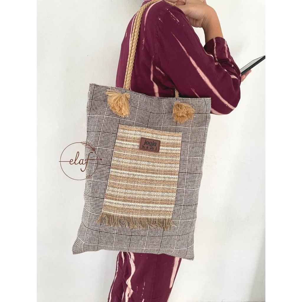 TAS KULIAH/TOTE BAG RESLETING/TOTE BAG TALI SUMBU/TAS JOGJA MALIOBORO/SOUVENIR TAS/OLEH-OLEH JOGJA