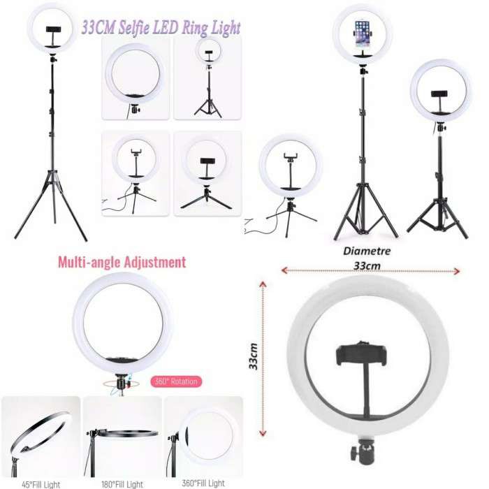 [UKURAN BESAR] PAKET RING LIGHT 33CM WITH TRIPOD 2.1M YOUTUBER / PAKET RINGLIGHT 33 CM