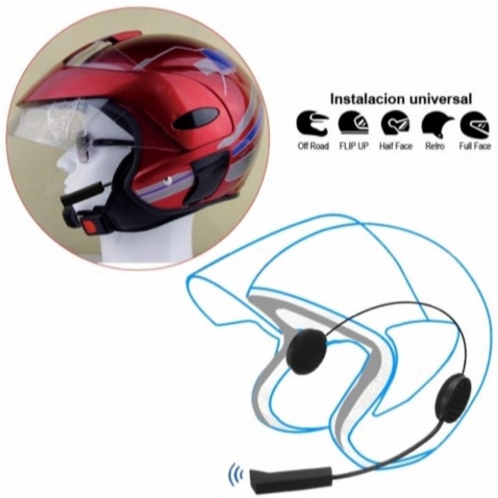 Headset Helm Bluetooth wireless Headset Bluetooth helmet Motorcycle