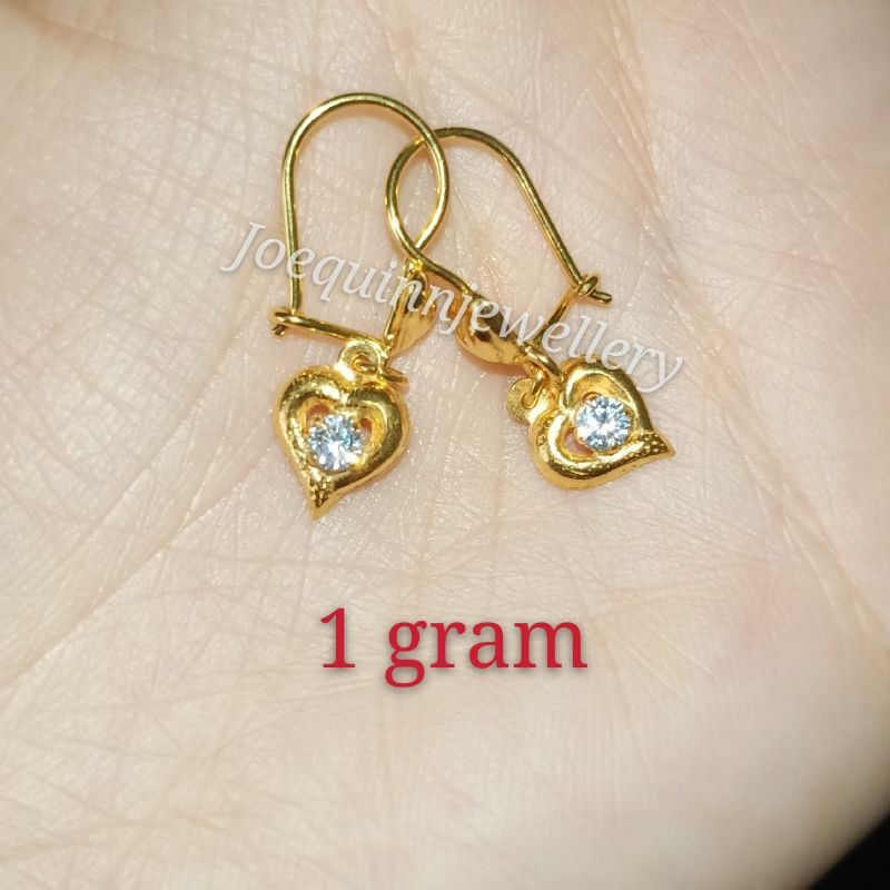 Anting Love Dewasa Emas Muda 1 Gram Indonesia