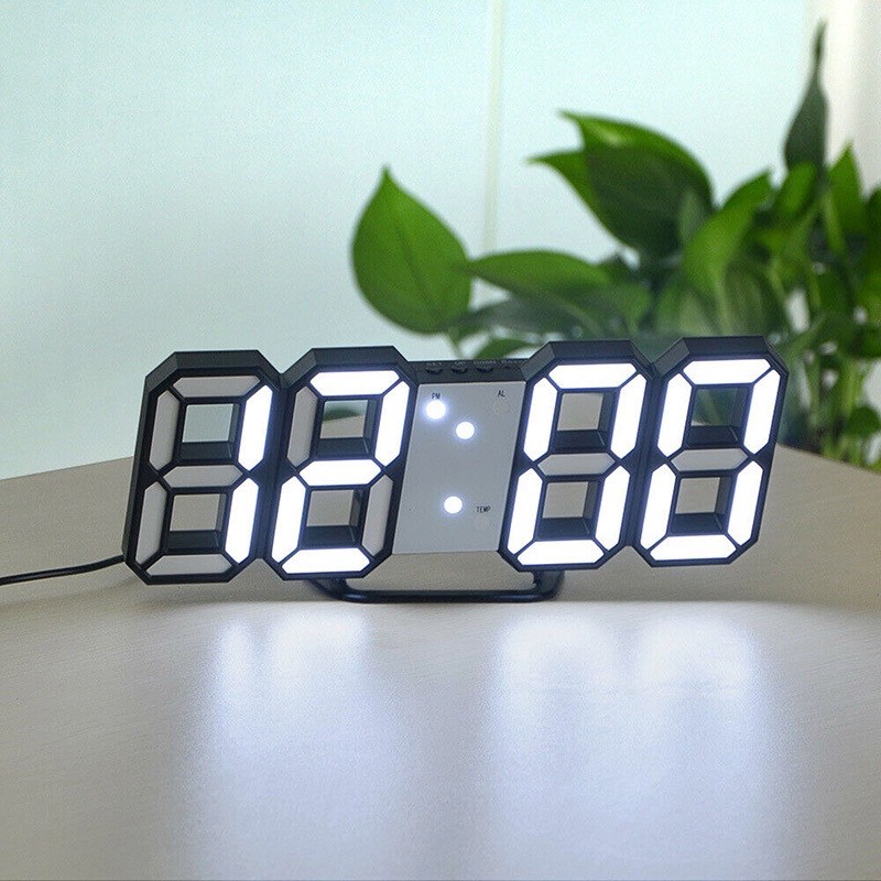 Grosir - J981 LED 3D Clock / Jam Dinding Digital / Jam LED Meja / Jam Alarm / Jam Dekorasi / Jam Unik