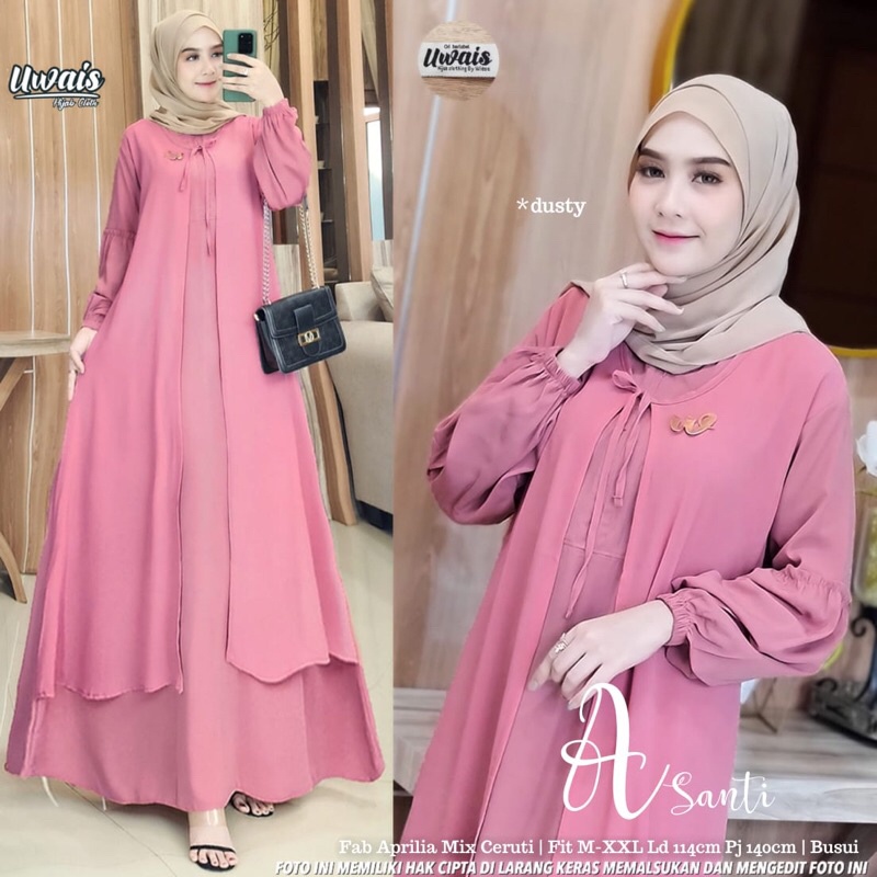 ASANTI GAMIS CERUTU UWAIS/ maxy uwais / new gamis by uwais hijab clothing