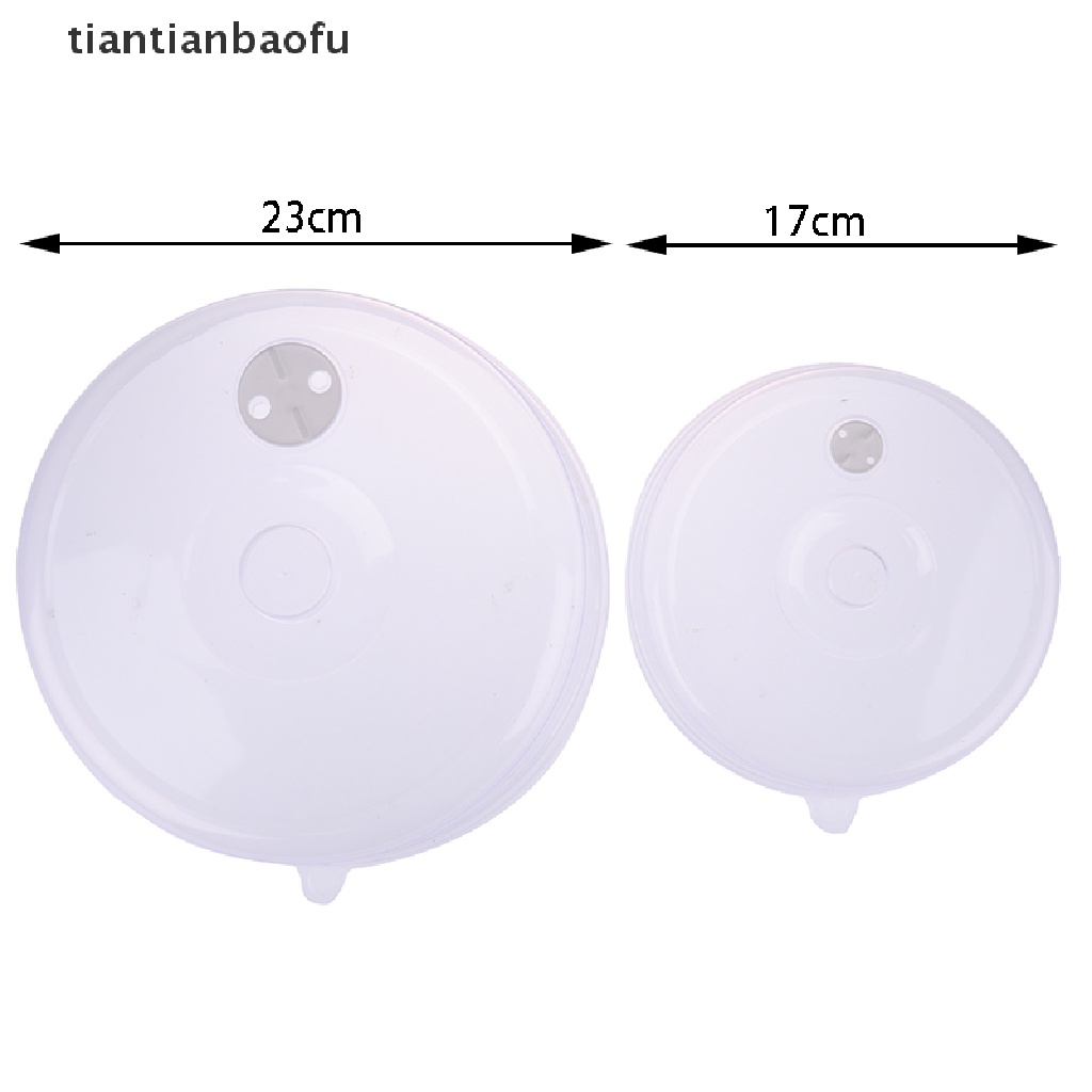 [tiantianbaofu] Plastic Microwave Food Cover Clear Lid Safe Vent Kitchen Tools Home Accessories Boutique