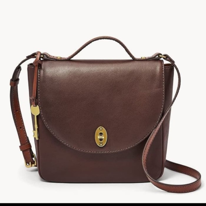 Tas FossilOriginal Vintage Cls Crossbody Chocolate New Original