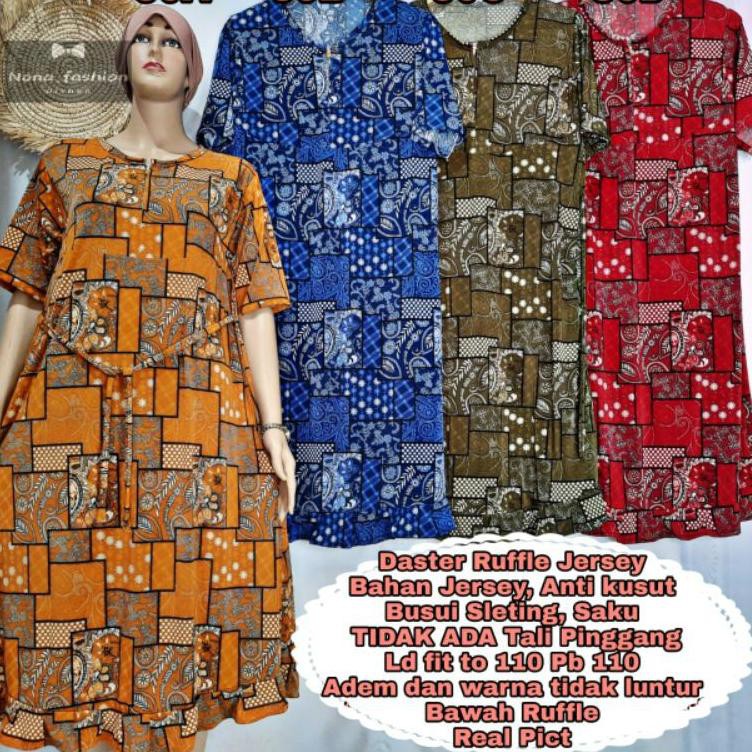 Ad4 Banya4k|Daster Jersey Polkadot, Bunga, Etnik, Salur, Kotak2 |terupdate...,.