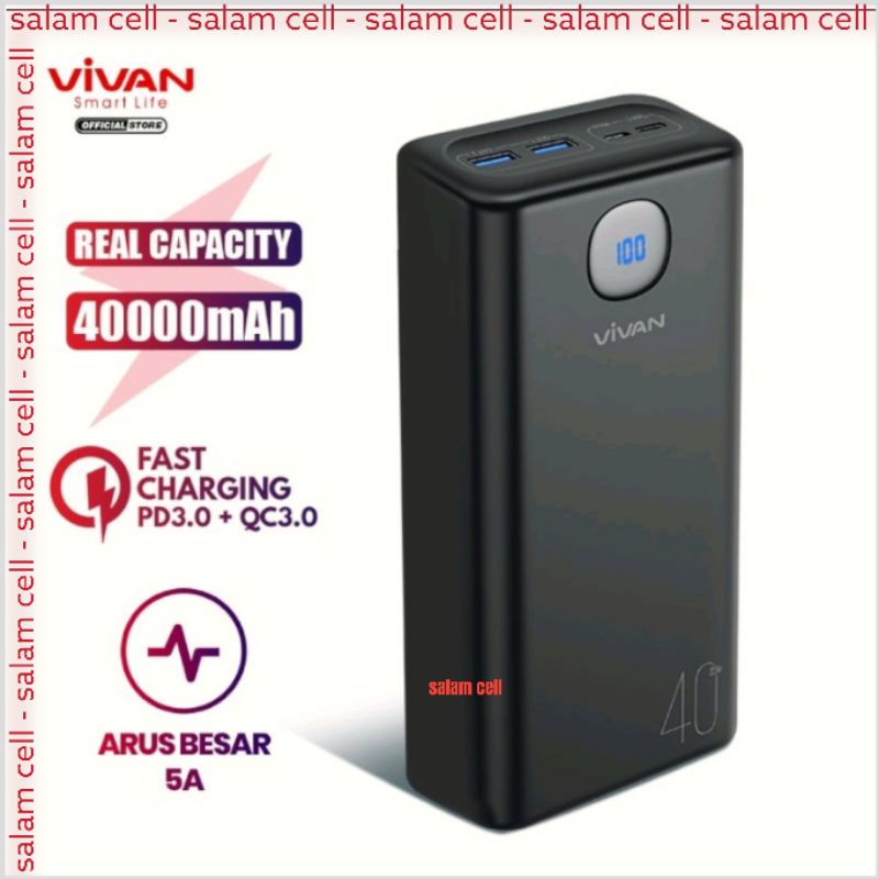 Power Bank Vivan 57.000mAh Power Delivery Quick Charge 3.0  Powerbank Vpb-B60 Garansi Resmi