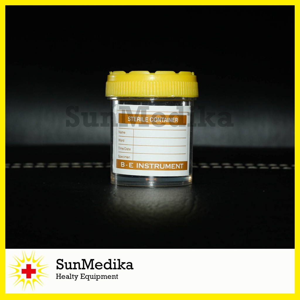 Pot Urine Sterile 60cc Tutup Kuning | Container 60ml | per 50pcs