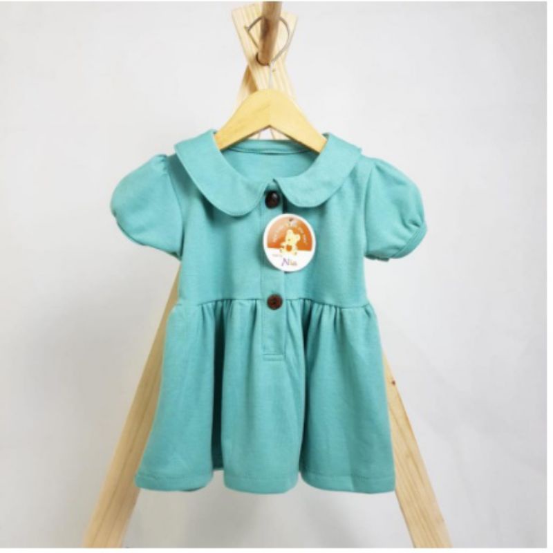 NIA DRESS BAYI/DRESS BABY POLOS 3 - 6 BLN/DRESS ANAK