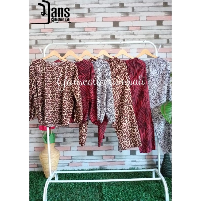 Babydoll BALI Lengan Panjang Macan Hijab