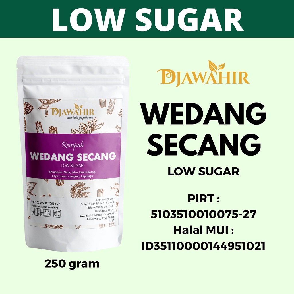 

LOW SUGAR Wedang Secang Herbal DJAWAHIR 250 gram