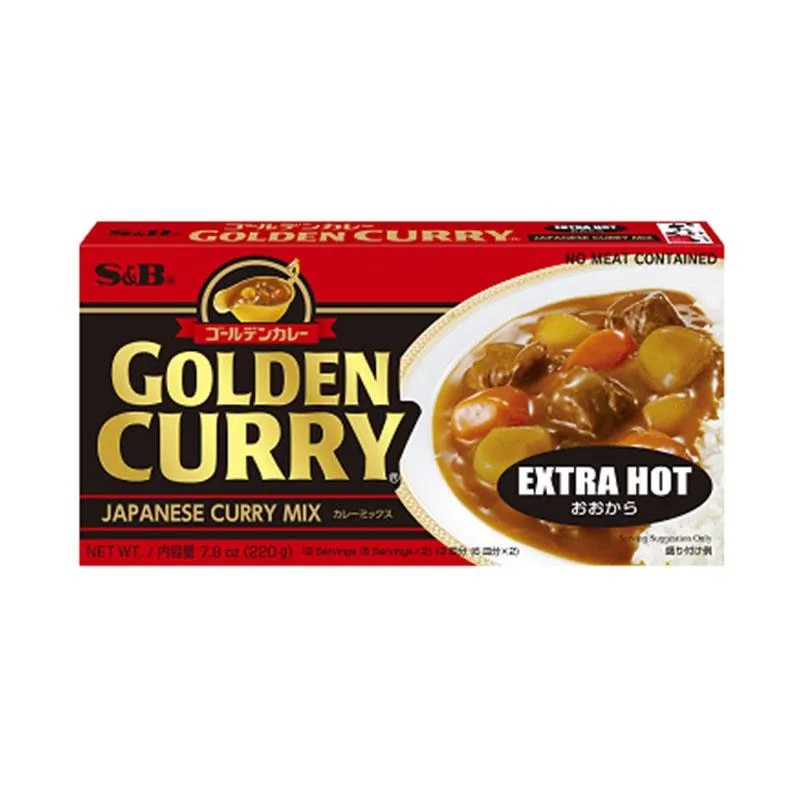 Bumbu Kari S&amp;B Golden Curry Mix Extra Hot Bumbu Masak 220 Gram