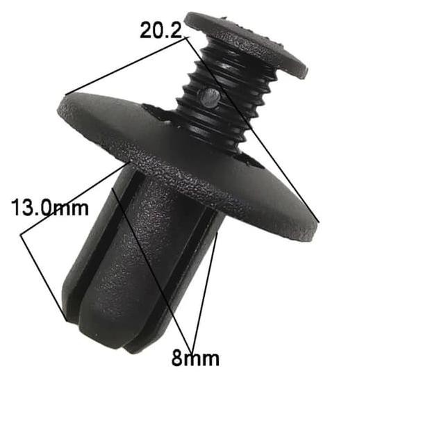 KHD Baut Klip Body Plastik 8 mm Universal Untuk Pengikat body Mobil terbaru