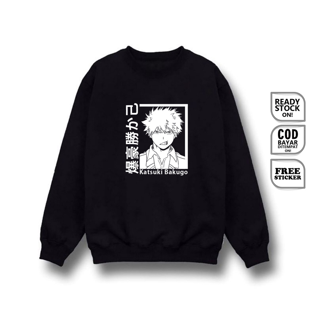 SWEATER KATSUKI BAKUGO MY HERO ACADEMIA ANIME MANGA BAJU JEPANG IZUKU MIDORIYA SHOTO TODOROKI DABI S