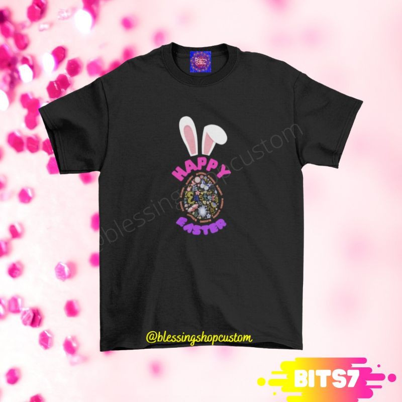 Kaos T-shirt happy Easter pria wanita I baju Atasan gereja unisex