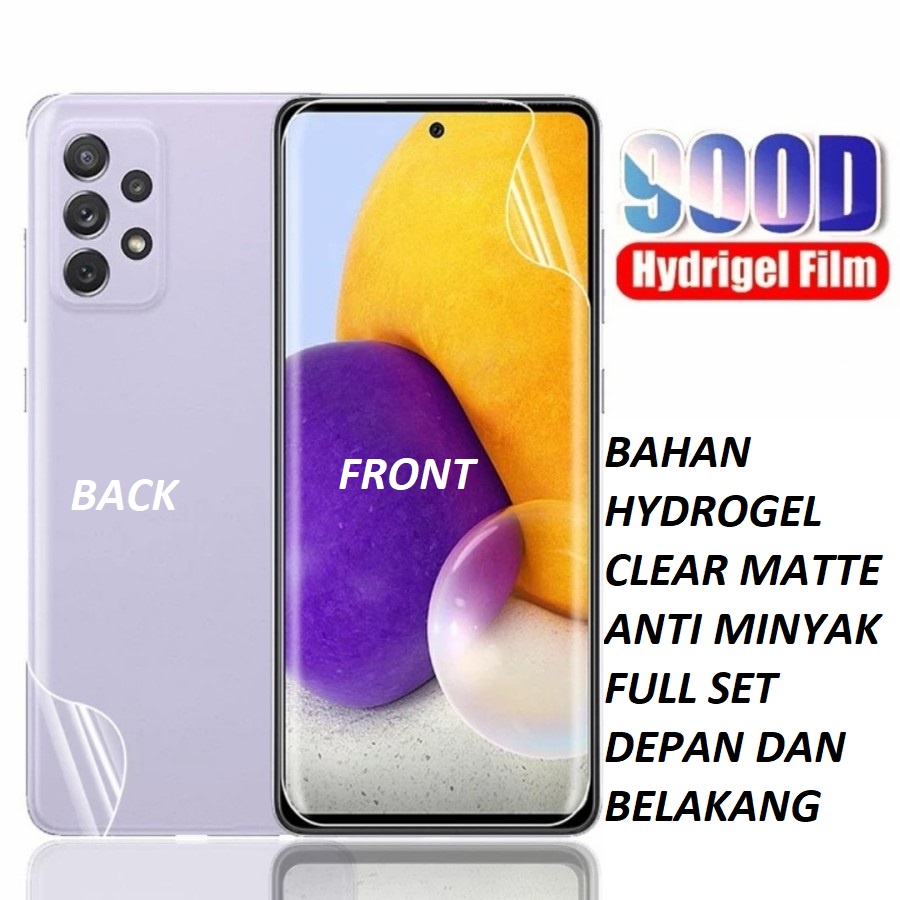 SAMSUNG A34 5G A54 5G A04 A04S A33 5G A53 5G A73 5G A22 LTE ANTI GORES HYDROGEL FULLSET MATTE DEPAN BELAKANG CLEAR ANTI MINYAK DOFF SCREEN GUARD JELL DAN ANTI JAMUR PELINDUNG BELAKANG SAMSUNG A53 5G SAMSUNG A73 5G