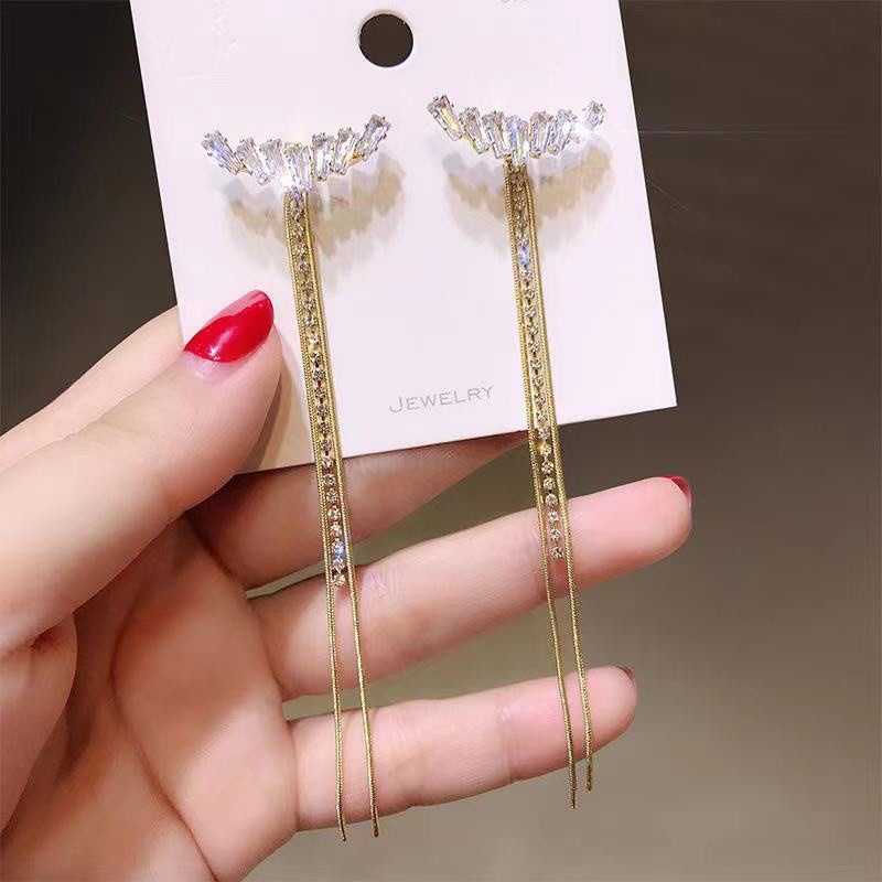 Anting  （E293）Air Tawar Lapis Silver Sterling 925 untuk Fashion Wanita Mutiara anting