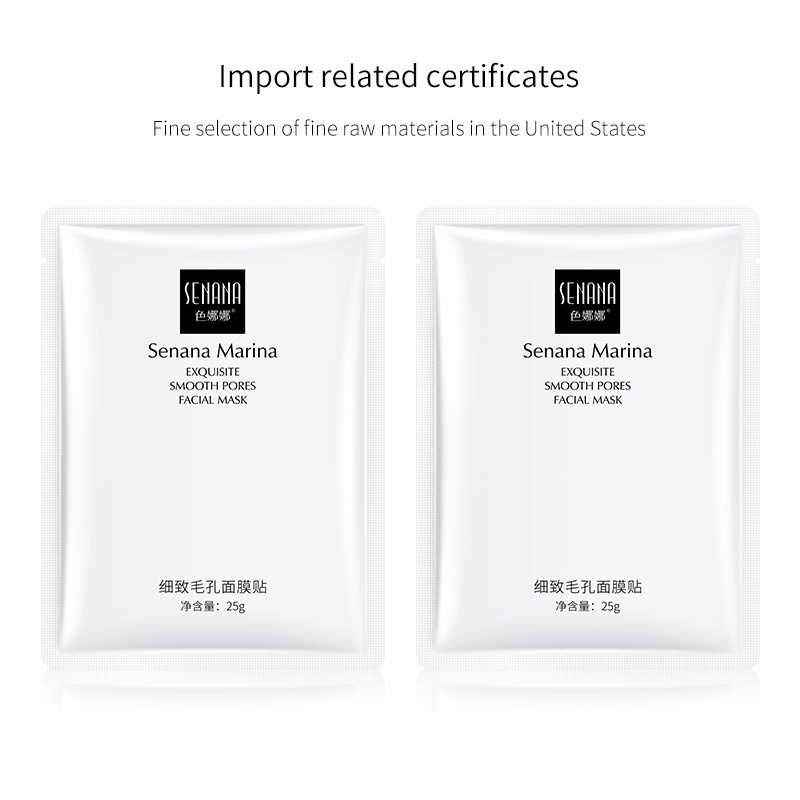 SENANA White Smooth Pores Masker Wajah Sheet Mask Skin BQ041