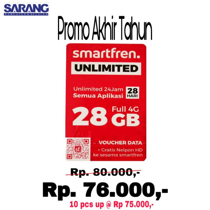 Voucher Smartfren Unlimited 28gb promo