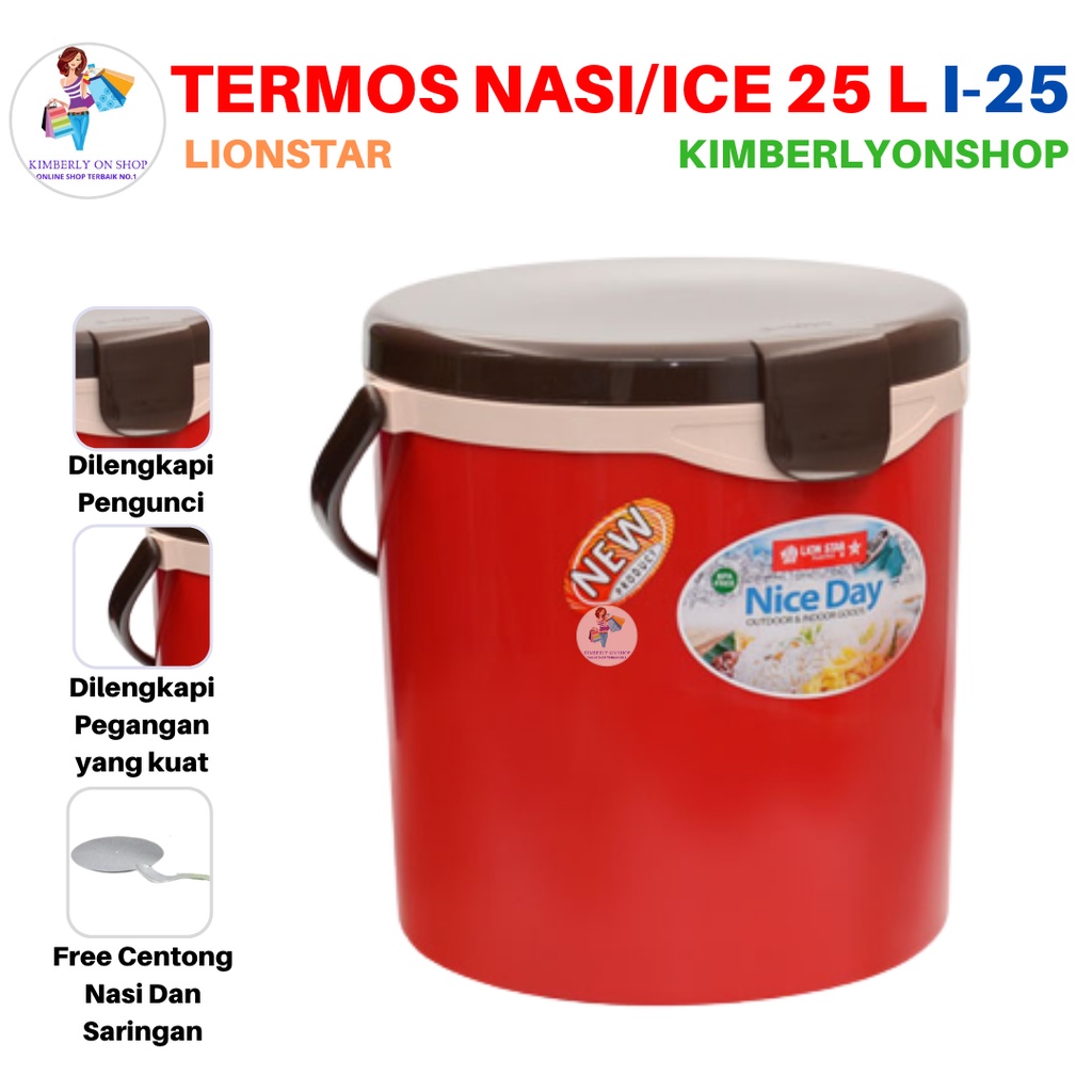 Rice Ice Bucket Hanami Termos Nasi Es 25 Liter I 25 Lion Star