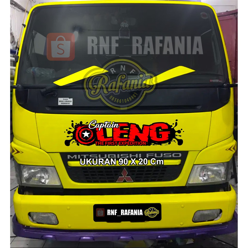 Stiker Skotlet Cuting Kabin Center Truck Capten Oleng Kabin truc Kabin pick up pintu belakang pickup