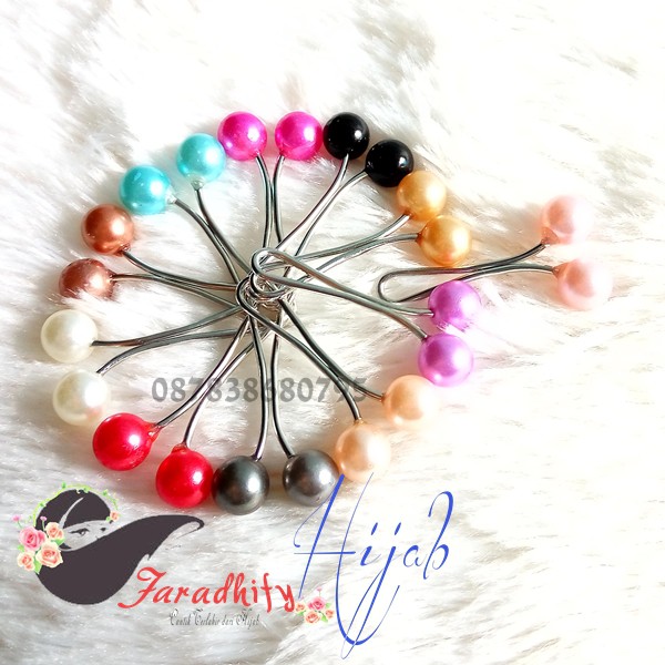 KLIP HIJAB TURKI MUTIARA GLOSSY - PENJEPIT KERUDUNG JILBAB TURKISH
