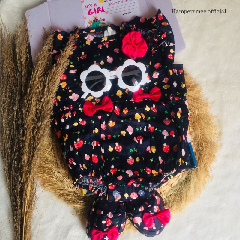 HAMPERSMEE SET PREMIUM - HAMPERS BAYI HAMPERS BABY KADO BAYI BABY GIFT HADIAH KELAHIRAN NEWBORN MURAH HEMPERS BAYI PARCEL BAYI BARU LAHIR-Mayumi Black