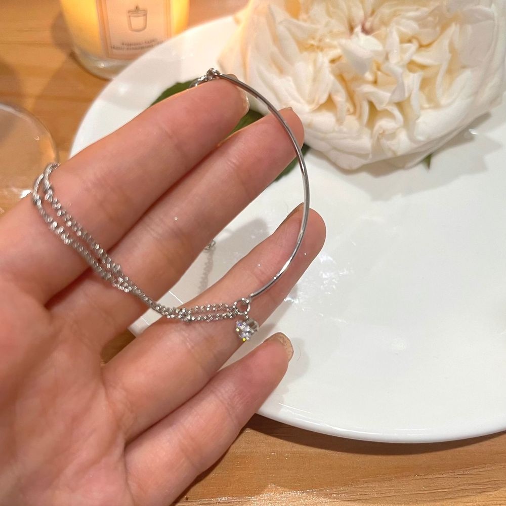 Gelang Zircon Asimetris Gaya Korea Untuk Wanita