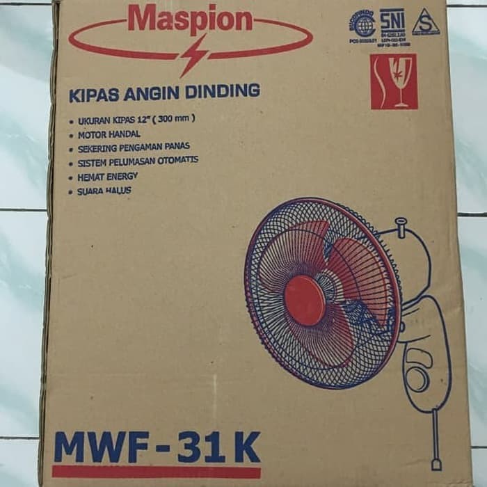 Kipas Angin Dinding Maspion 31K 12inch Bergaransi Resmi Maspion dinding wall fan Maspion MWF 31K 12&quot;