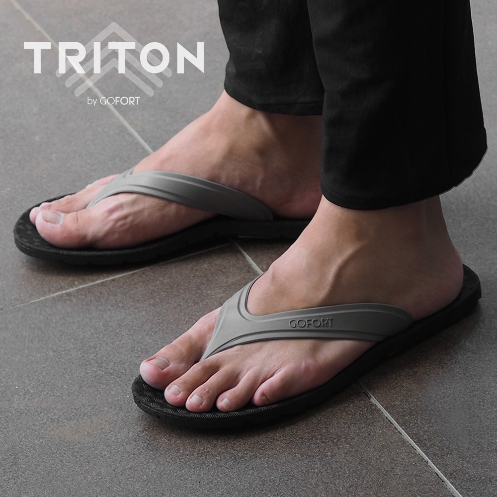 GOFORT - Sandal Jepit Pria Full Karet Branded Terbaik Kekinian TRITON