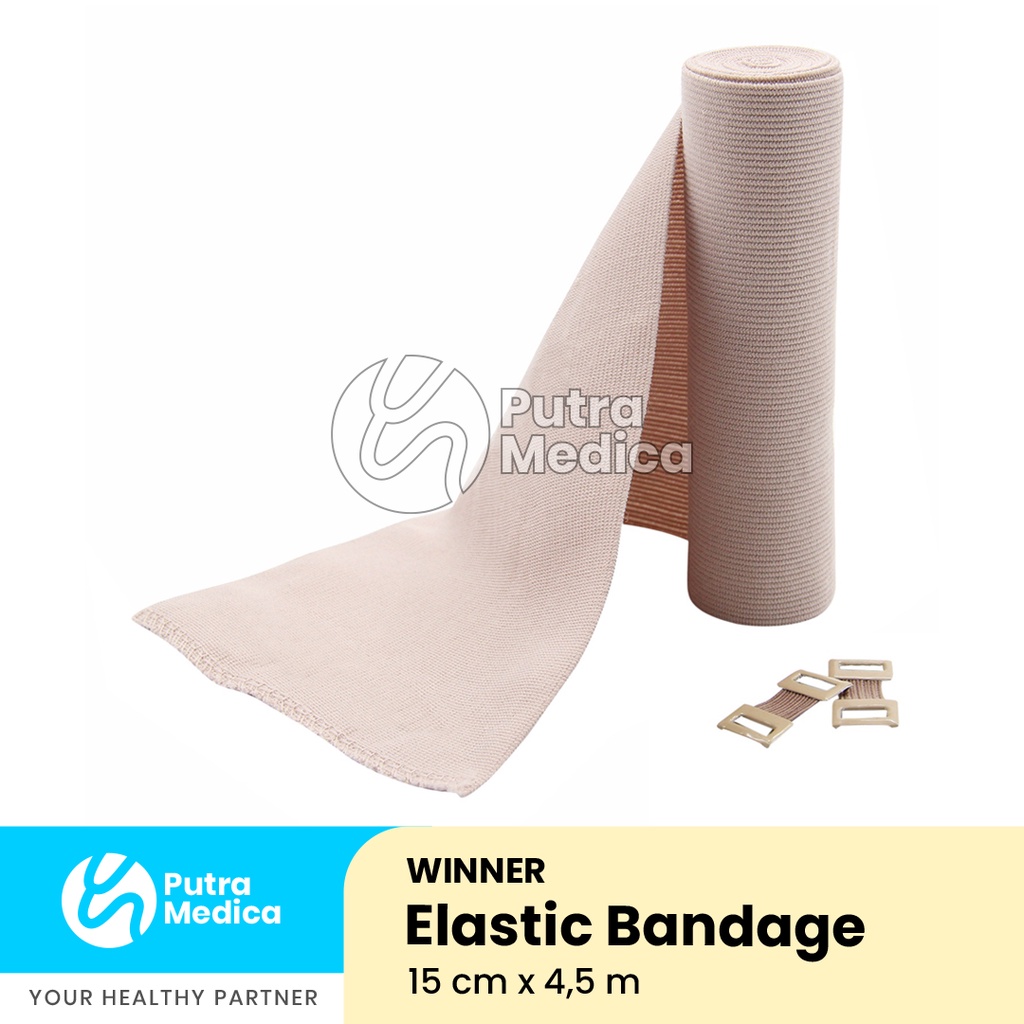 Winner Elastic Bandage 15cm x 4,5m / Perban Coklat Elastis