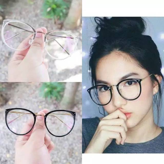 Kacamata Korea Wanita Minus Anti Radiasi - Frame Kacamata Gaya Trendy